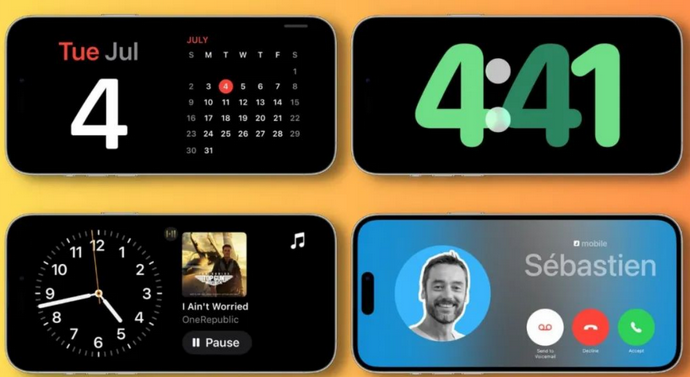 金山屯苹果手机维修分享iOS17横屏充电待机显示有什么好处 
