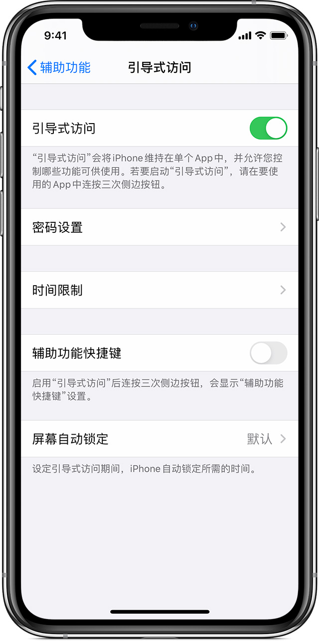 金山屯苹果手机维修分享如何在 iPhone 上退出引导式访问 