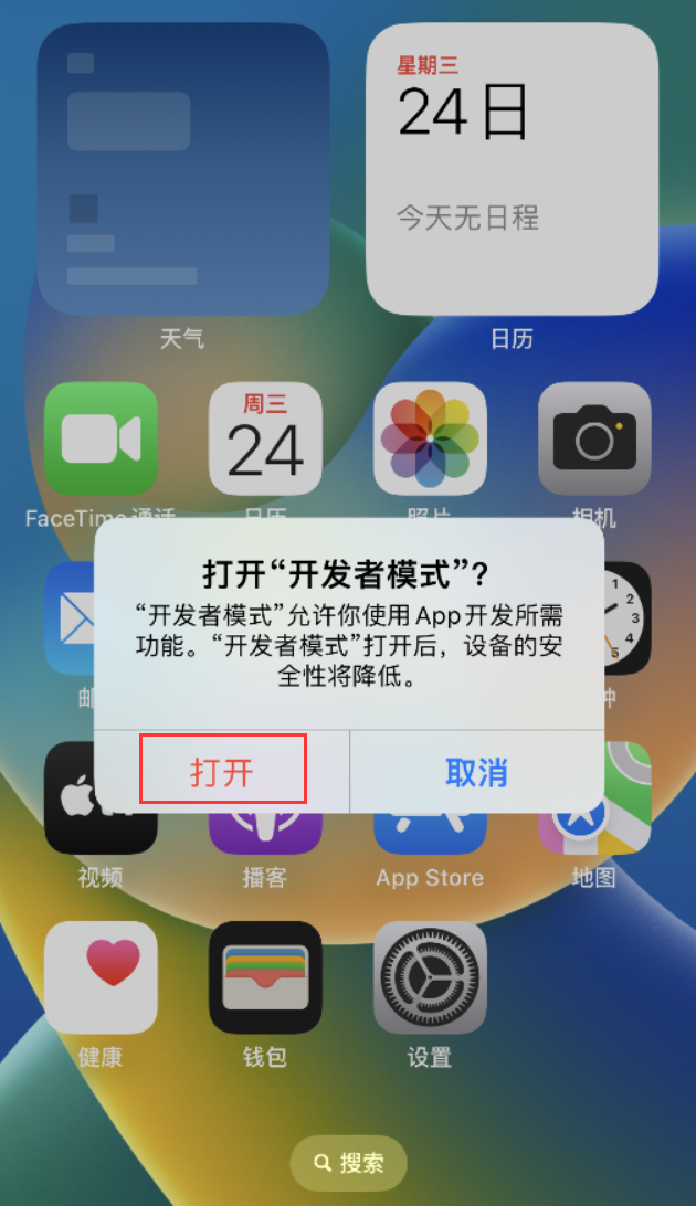 金山屯苹果手机维修分享如何打开开发者模式 
